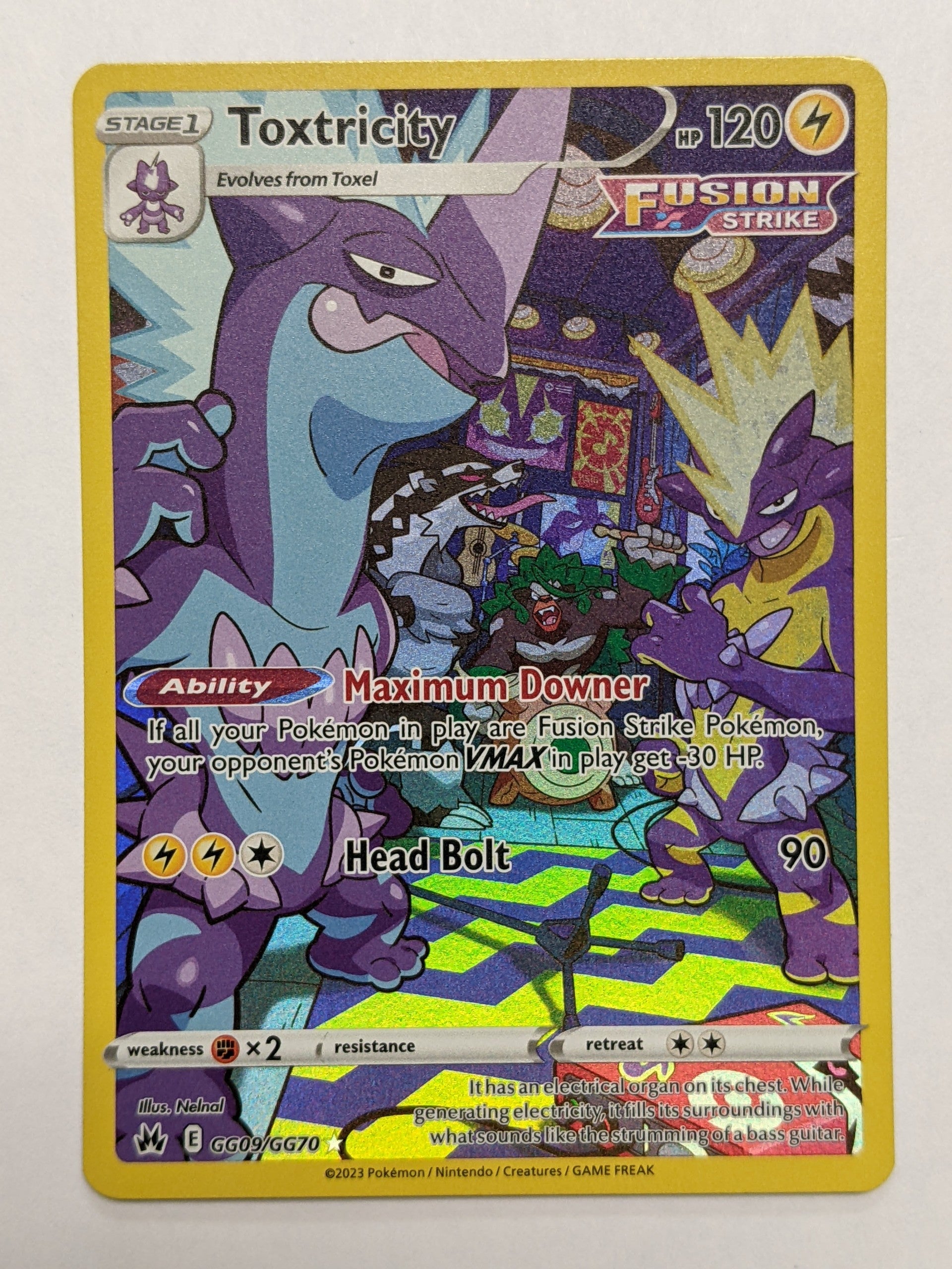 toxtricity pokemon card fusion strike Toxtricity Fusion Strike - Pokémon Card - GG09/GG70 - Holo - Near Mint